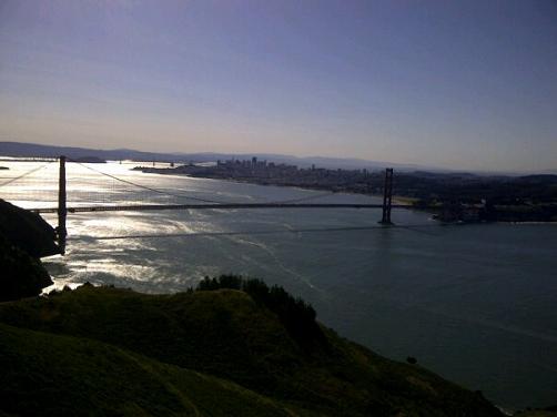 Golden Gate Bridge in San Francisco taken from the Marin Headlands