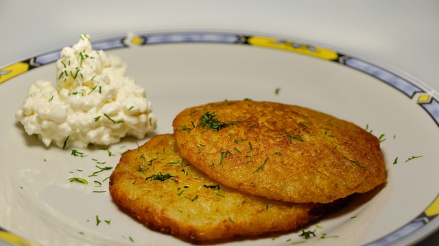 Hanukkah Food - pictured is potato pancakes called Latkes
