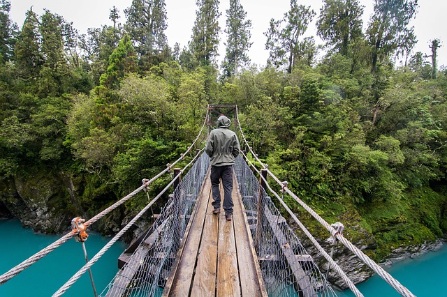 Swing Bridge in New Zealand