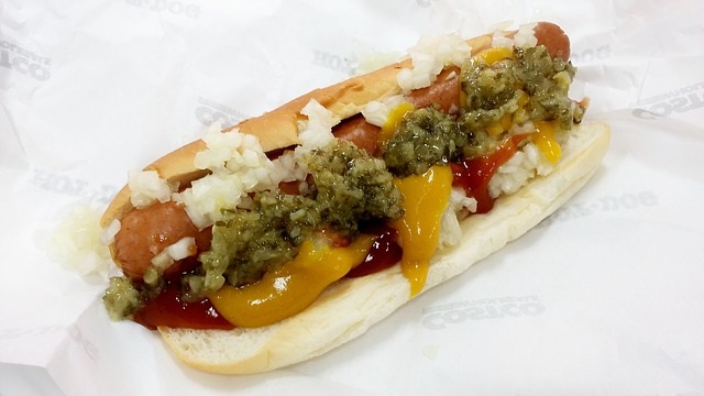 Costco hotdog - info. and calorie counts on the Costco Food Court and Bakery items