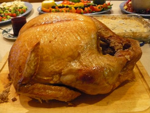 November Holiday Information from Holidays and Observances - pictured is a traditional turkey meal for Thanksgiving Day.