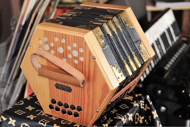January is National Polka Music Month - Pictured is a Concertina used for Polka Music | Holidays and Observances