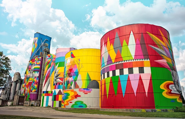 Michigan State Holidays | Holidays and Observances 
Pictured: Painted Silos in Old Town Saginaw, Michigan