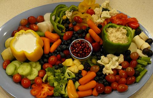 Produce Tray with Dips